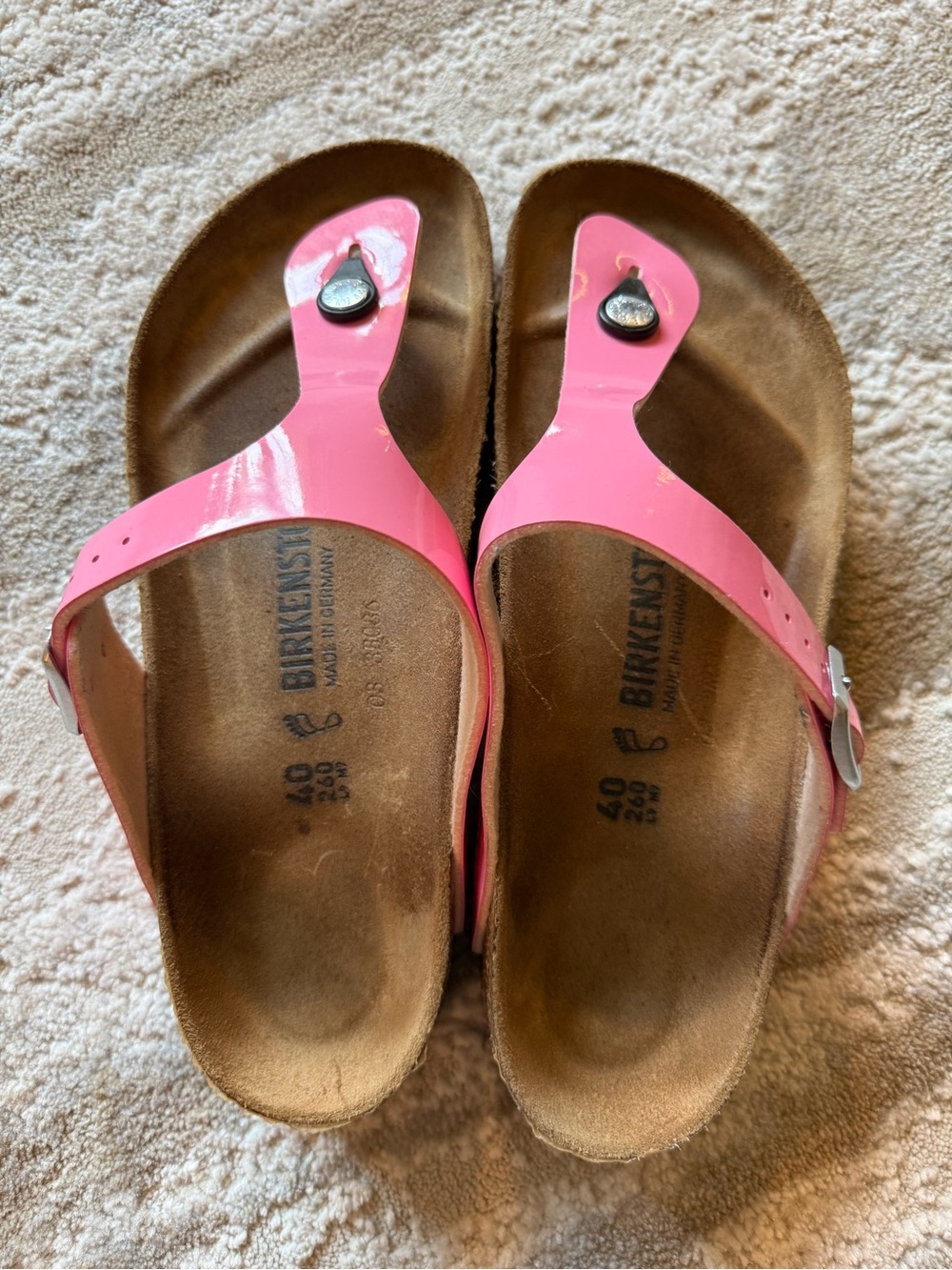 Birkenstock Gizeh Classic Pink Women's Thong Sandals Sz 40 - Picture 2 of 4